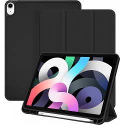 Robustrion Smart Flexible Trifold Flip Case Cover for iPad Air 5th Generation Cover iPad Air 4th Generation iPad Air 5th 4 10.9 inch - Black