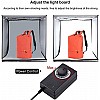 HIFFIN® 60 * 60 Portable Light Tent with Magnet 2 LED Strips and 3 Background White,Black,Light Yellow with CONTROLER MIN 3v-mav 12v