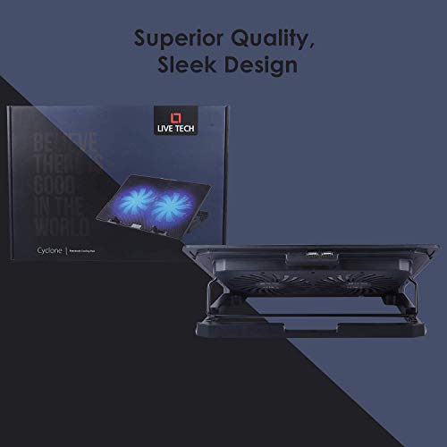 Live Tech Cyclone Laptop Cooling Pad Made with ABS Plastic with Iron Net Suitable for Laptop Size up to 15.6” Live Tech Cyclone Laptop Cooling Pad Made with ABS Plastic with Iron Net Suitable for Laptop Size up to 15.6”