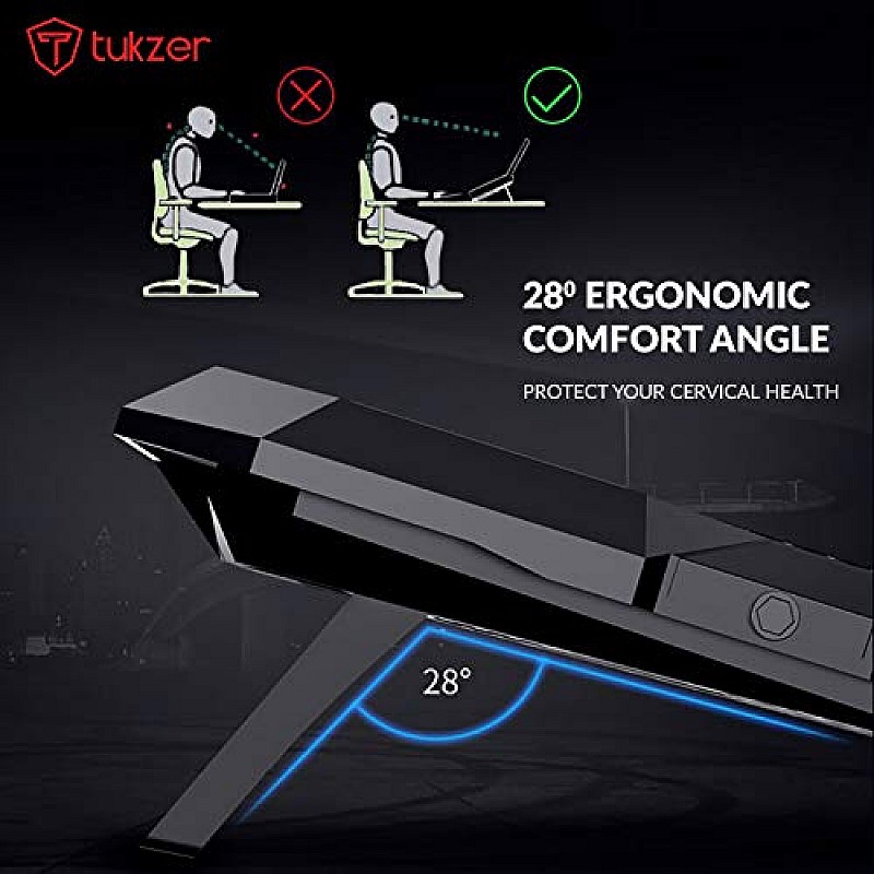 Tukzer RGB Laptop Cooling Pad, Portable Slim Quiet USB Powered Gaming Cooler Stand Chill Mat