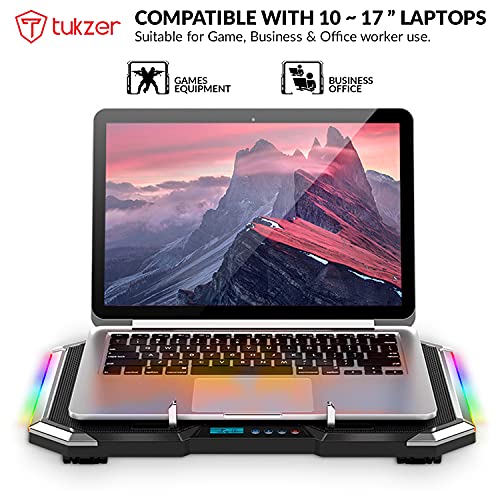 Tukzer RGB Laptop Cooling Pad, Portable Slim Quiet USB Powered Gaming Cooler Stand Chill Mat Tukzer RGB Laptop Cooling Pad, Portable Slim Quiet USB Powered Gaming Cooler Stand Chill Mat