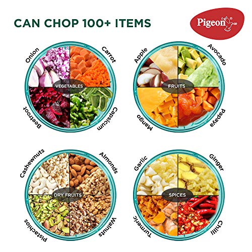 Pigeon Combo Pack of Chopper XL, Mini DOYO DT Vegetable and Fruit Chopper Plastic, Green, Transparent Pigeon Combo Pack of Chopper XL, Mini DOYO DT Vegetable and Fruit Chopper Plastic, Green, Transparent