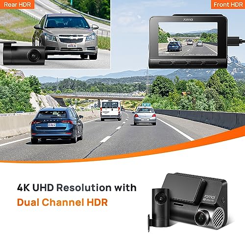 70mai A800S True 4K Dual Channel Car Dash Camera, 2160P Front and 1080P Rear, Built-in GPS Logger, IMX415 Sensor Dash cam 70mai A800S True 4K Dual Channel Car Dash Camera, 2160P Front and 1080P Rear, Built-in GPS Logger, IMX415 Sensor Dash cam