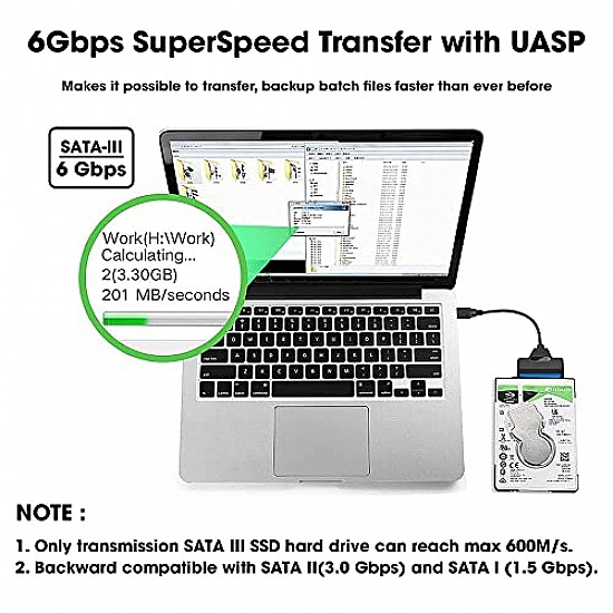 Sounce USB 3.0 SATA III Hard Drive Adapter Cable