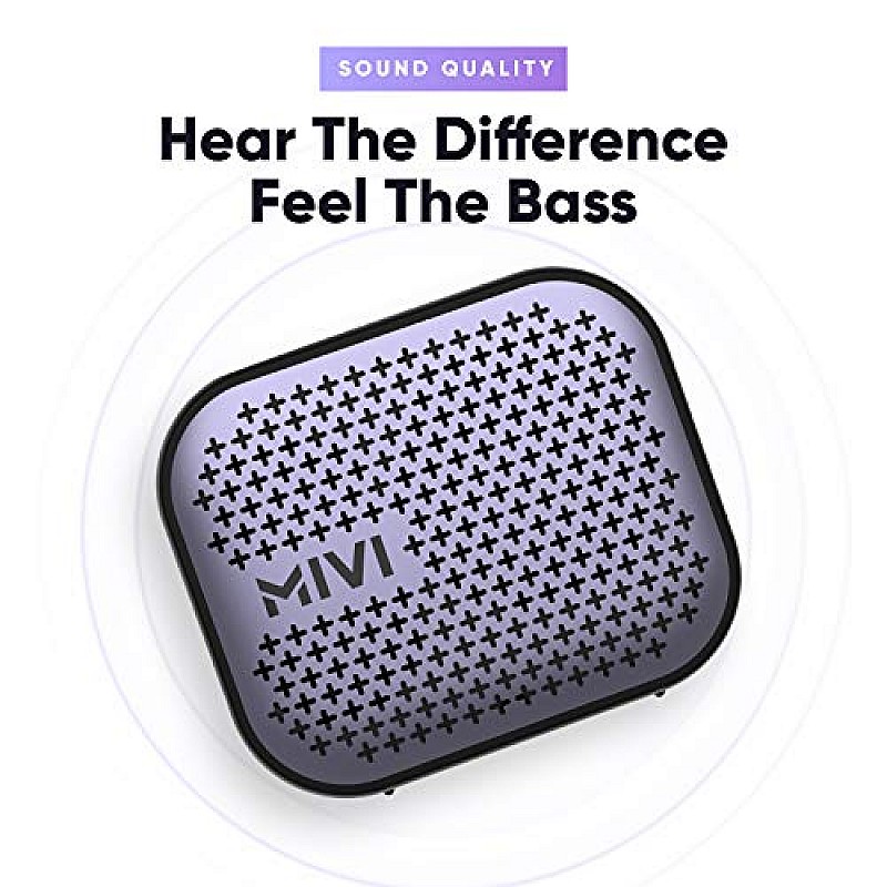 Mivi Roam 2 Bluetooth 5W Portable Speaker,24 Hours Playtime Black