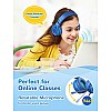 iClever Kids Headphones with Mic, Wired On Ear Headphones for Kids,94 dB Volume Safe Headphones