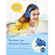 iClever Kids Headphones with Mic, Wired On Ear Headphones for Kids,94 dB Volume Safe Headphones