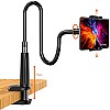 Tukzer Universal Tabletop Mobile & Tablet Holder with 360 Degree Flexible Rotation for Bed, Table, Kitchen, Bathroom  (Black)