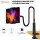Tukzer Universal Tabletop Mobile & Tablet Holder with 360 Degree Flexible Rotation for Bed, Table, Kitchen, Bathroom  (Black)