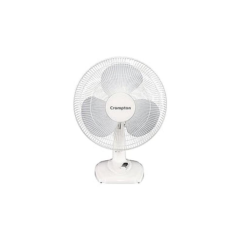 Crompton Wave Plus 400-mm (16 inch) High Speed Oscillating Table Fan for Home and Kitchen (KD White)