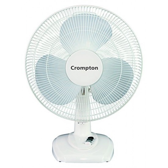 Crompton Wave Plus 400-mm (16 inch) High Speed Oscillating Table Fan for Home and Kitchen (KD White)