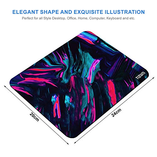 Tizum Mouse Pad Computer Mouse Mat with Anti-Slip Rubber Base & Smooth Mouse Control with Spill-Resistant Surface for Laptop (Multicolor) Tizum Mouse Pad Computer Mouse Mat with Anti-Slip Rubber Base & Smooth Mouse Control with Spill-Resistant Surface for Laptop (Multicolor)