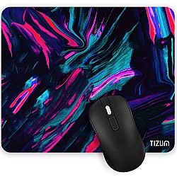 Tizum Mouse Pad Computer Mouse Mat with Anti-Slip Rubber Base & Smooth Mouse Control with Spill-Resistant Surface for Laptop (Multicolor)