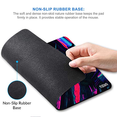 Tizum Mouse Pad Computer Mouse Mat with Anti-Slip Rubber Base & Smooth Mouse Control with Spill-Resistant Surface for Laptop (Multicolor) Tizum Mouse Pad Computer Mouse Mat with Anti-Slip Rubber Base & Smooth Mouse Control with Spill-Resistant Surface for Laptop (Multicolor)