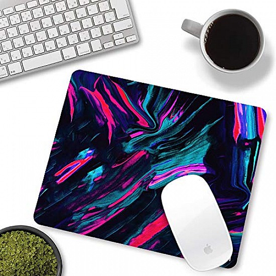 Tizum Mouse Pad Computer Mouse Mat with Anti-Slip Rubber Base & Smooth Mouse Control with Spill-Resistant Surface for Laptop (Multicolor)