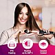 AGARO HC6001 Hair Curler with 25MM Barrel, Rod, Tong, Tourmaline Infused Ceramic Coated Plates, Cool Touch Tip, Fast Heating, for Women, Long and Short Hair Curling, Styling, Black & Rose Gold