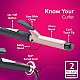 AGARO HC6001 Hair Curler with 25MM Barrel, Rod, Tong, Tourmaline Infused Ceramic Coated Plates, Cool Touch Tip, Fast Heating, for Women, Long and Short Hair Curling, Styling, Black & Rose Gold