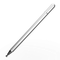 Robustrion Capacitive Aluminum Stylus Pencil with Lightweight Body with Magnetic Cap, Fine Point for Touch Screen Devices ( Silver)