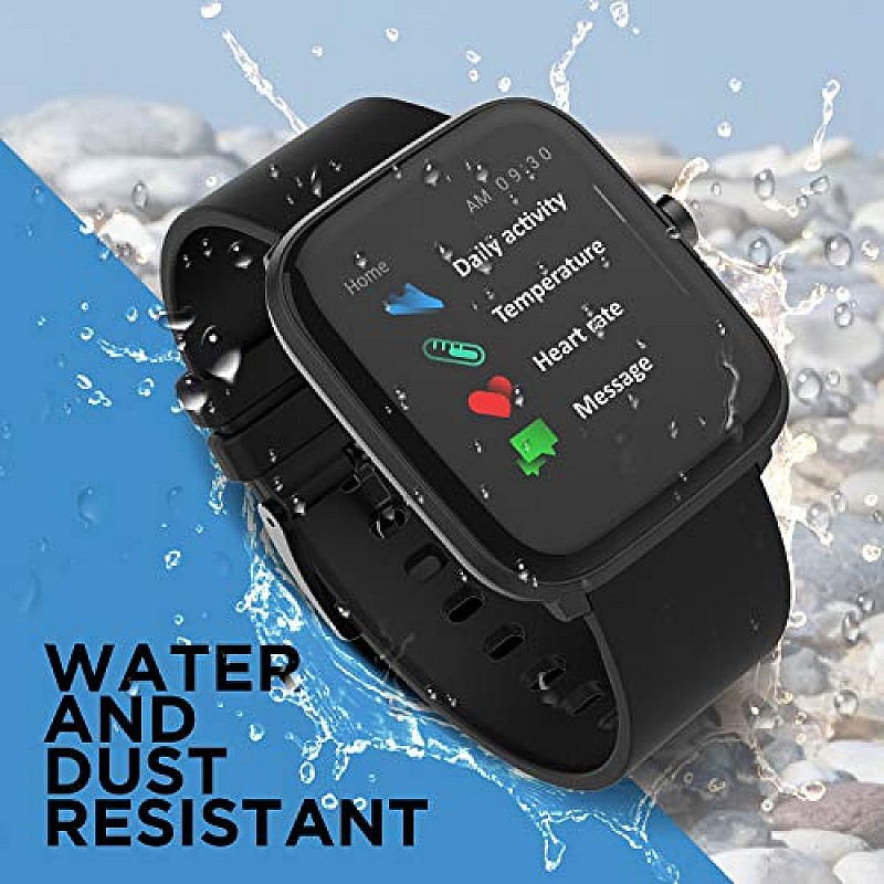 FLiX Beetel S1 Bluetooth Smart Watch, IPX 68 Rated Water and Dust Resistant Smart watch Black