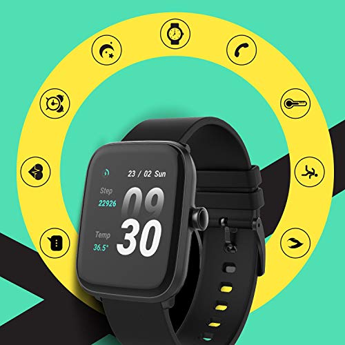 FLiX Beetel S1 Bluetooth Smart Watch, IPX 68 Rated Water and Dust Resistant Smart watch Black FLiX Beetel S1 Bluetooth Smart Watch, IPX 68 Rated Water and Dust Resistant Smart watch Black