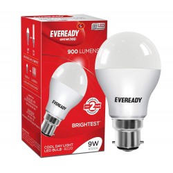 Eveready Base B22D 9-Watt LED Bulb (Cool Day White Light) - [Pack of 6]