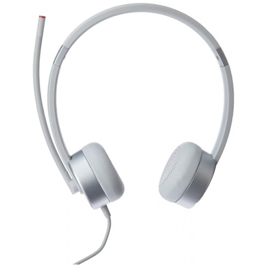 Lenovo 100 Wired On Ear Headphones with Mic (Cloud Grey)
