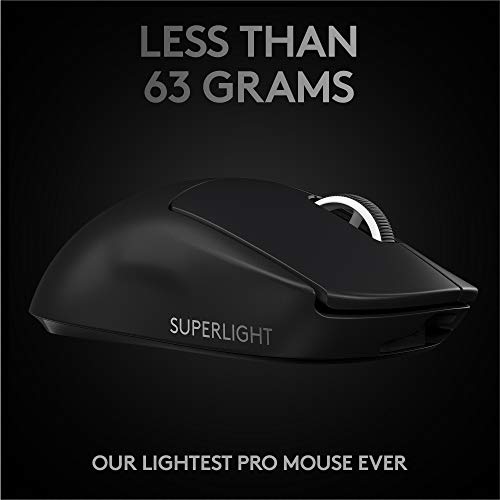 Logitech G PRO X Superlight Wireless USB Gaming Mouse, Ultra Lightweight 63 g, Hero 25K Sensor Black Logitech G PRO X Superlight Wireless USB Gaming Mouse, Ultra Lightweight 63 g, Hero 25K Sensor Black
