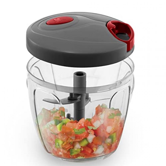 Pigeon Plastic Large Handy and Compact Chopper with 3 Blades  (14646, 650 ml, Grey)