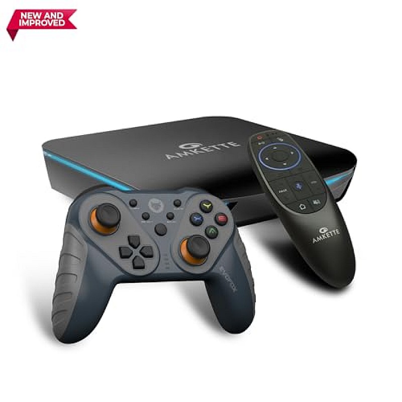 EvoFox Game Box TV Gaming Console With Smart Remote and Game Controller 4 GB RAM, 32 GB Storage 3D GPU, 4-Core Processor Coal Black