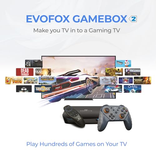 EvoFox Game Box TV Gaming Console With Smart Remote and Game Controller 4 GB RAM, 32 GB Storage 3D GPU, 4-Core Processor Coal Black EvoFox Game Box TV Gaming Console With Smart Remote and Game Controller 4 GB RAM, 32 GB Storage 3D GPU, 4-Core Processor Coal Black