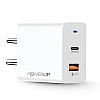 Powerup stay charged 20W Dual Port USB Wall Charge Adapter for Smartphones/Tablet with BIS Certified in-Built Auto-Detect Technology.