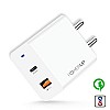 Powerup stay charged 20W Dual Port USB Wall Charge Adapter for Smartphones/Tablet with BIS Certified in-Built Auto-Detect Technology.