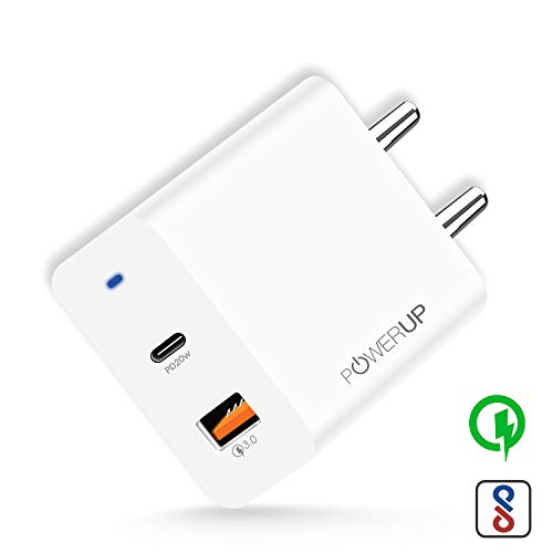 Powerup stay charged 20W Dual Port USB Wall Charge Adapter for Smartphones/Tablet with BIS Certified in-Built Auto-Detect Technology. Powerup stay charged 20W Dual Port USB Wall Charge Adapter for Smartphones/Tablet with BIS Certified in-Built Auto-Detect Technology.