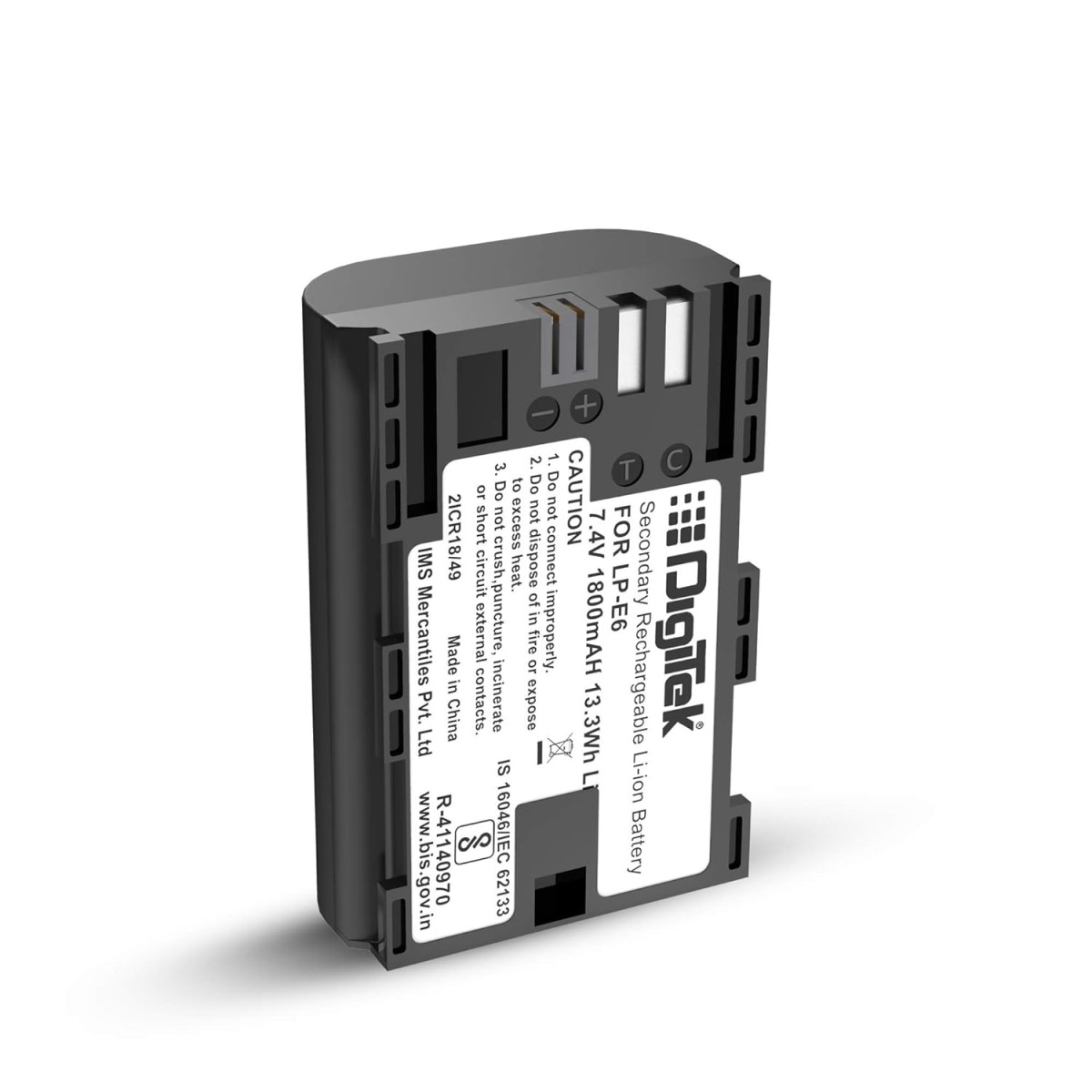 DIGITEK® (LP-E6) 1800 mAh Secondary Li-ion Rechargeable Battery for DSLR Camera EOS 5D Mark IV, EOS 5Ds, 5DS R, EOS 6D, EOS 6D Mark