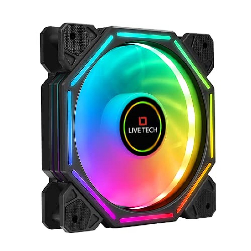 Live Tech Mystic RGB PC Case 7 Blade Fan Air Balance Curve Blade Design