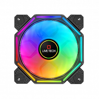 Live Tech Mystic RGB PC Case 7 Blade Fan Air Balance Curve Blade Design