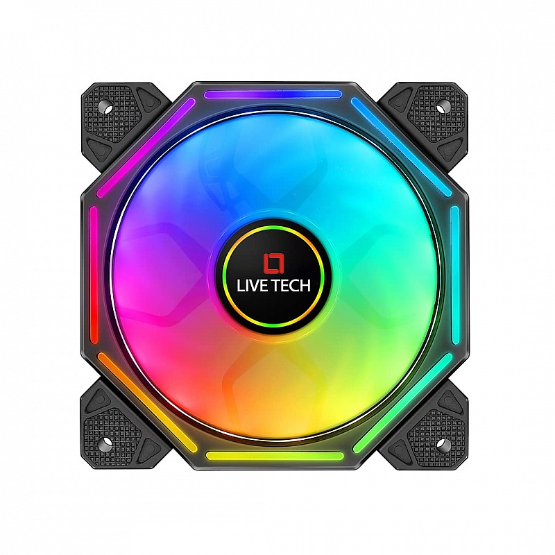 Live Tech Mystic RGB PC Case 7 Blade Fan Air Balance Curve Blade Design