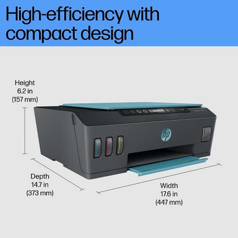 HP Smart Tank 516 All-in-One Multi-function WiFi Color Inkjet Printer Blue, Black