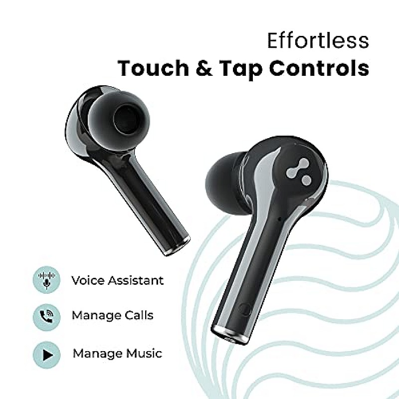 Ambrane NeoBuds 33 True Wireless in Ear Earbuds with Mic, 19 Hours Total Playtime, High Bass  (Black)