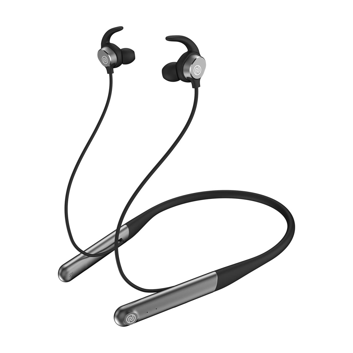 Noise Flair Bluetooth Wireless in Ear Earphones with Mic Dual Smart with Touch (Carbon Black)