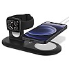 Spigen Mag Fit Duo 2 in 1 mobile stand Compatible with MagSafe Charger Stand for - Black