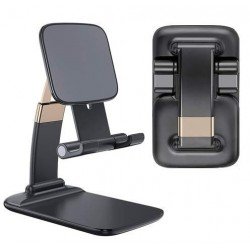 AIRTREE Folding Desktop Adjustable Cell Phone Stand, Foldable Portable Metal Phone Stand Phone Holder for Desk, Desktop Tablet Stand 
