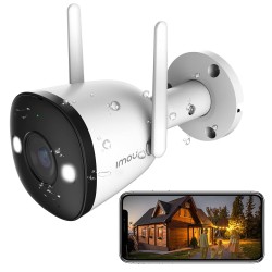 Imou IP 67 Outdoor Security Bullet Camera, Color Night Vision, 1080P Full HD,Up to 256GB SD Card, Alexa Google Assistant