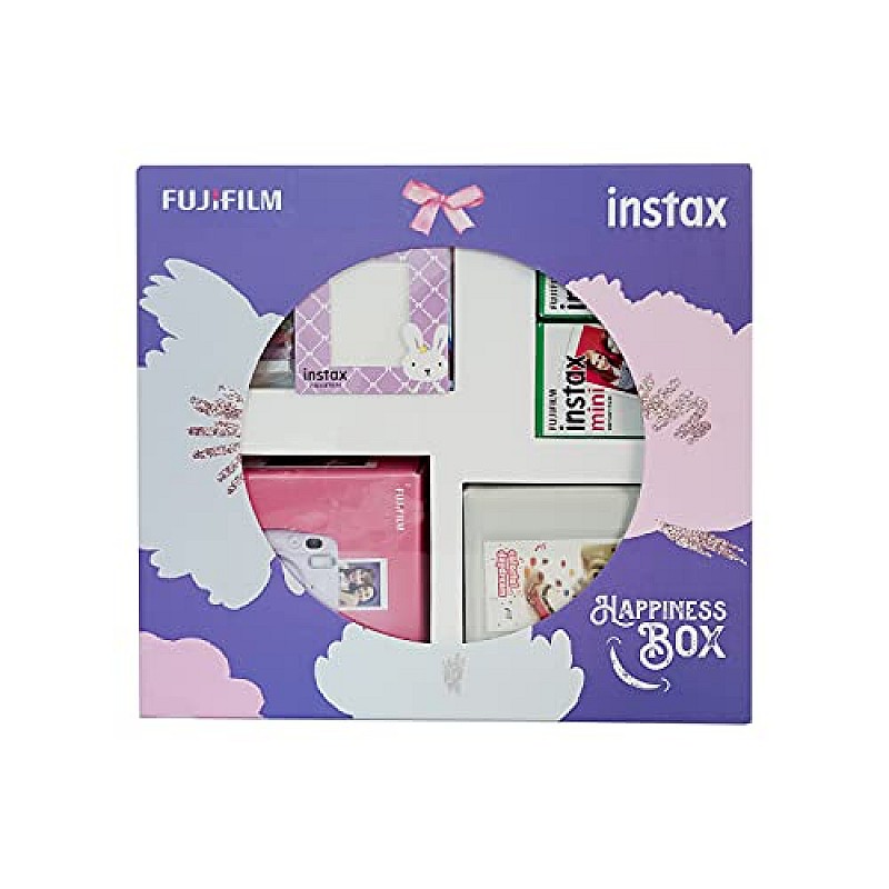 Fujifilm Instax Mini 11 Instant Camera (Ice White) Happiness Box with 40 Shots