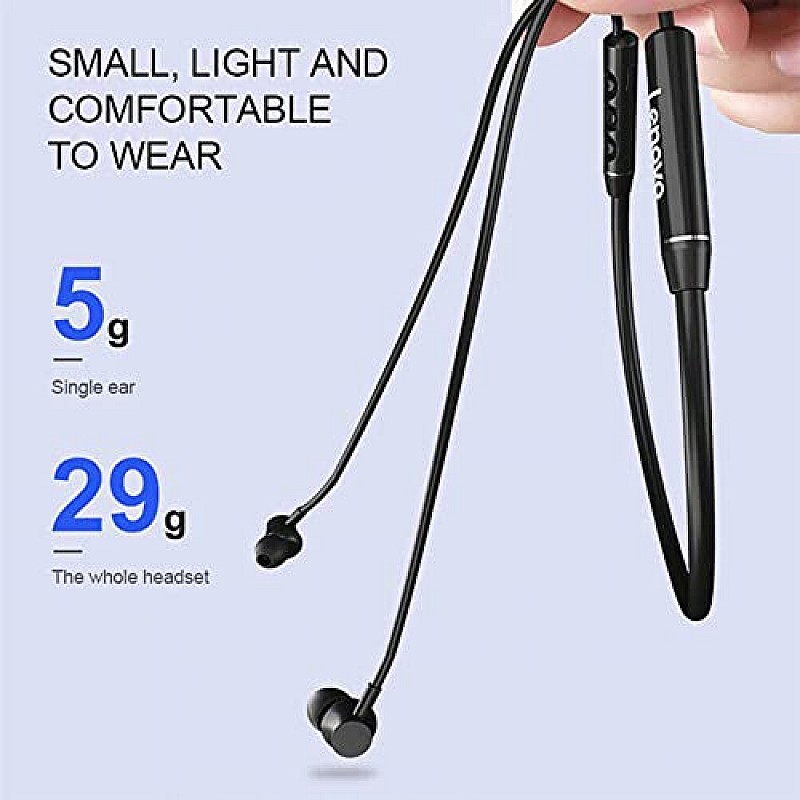 LENOVO-QE03 Bluetooth NECKBAND Earphone Black