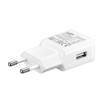 Samsung Original 15W Single Port, USB-A Charger (Cable Included), White Samsung Original 15W Single Port, USB-A Charger (Cable Included), White