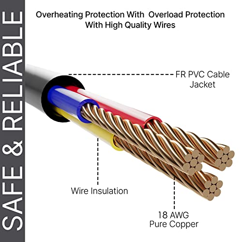 FEDUS 10 Meter Computer Power Cable Cord for Desktops PC and Printers/Monitor SMPS Power Cable IEC Mains Power Cable Black FEDUS 10 Meter Computer Power Cable Cord for Desktops PC and Printers/Monitor SMPS Power Cable IEC Mains Power Cable Black