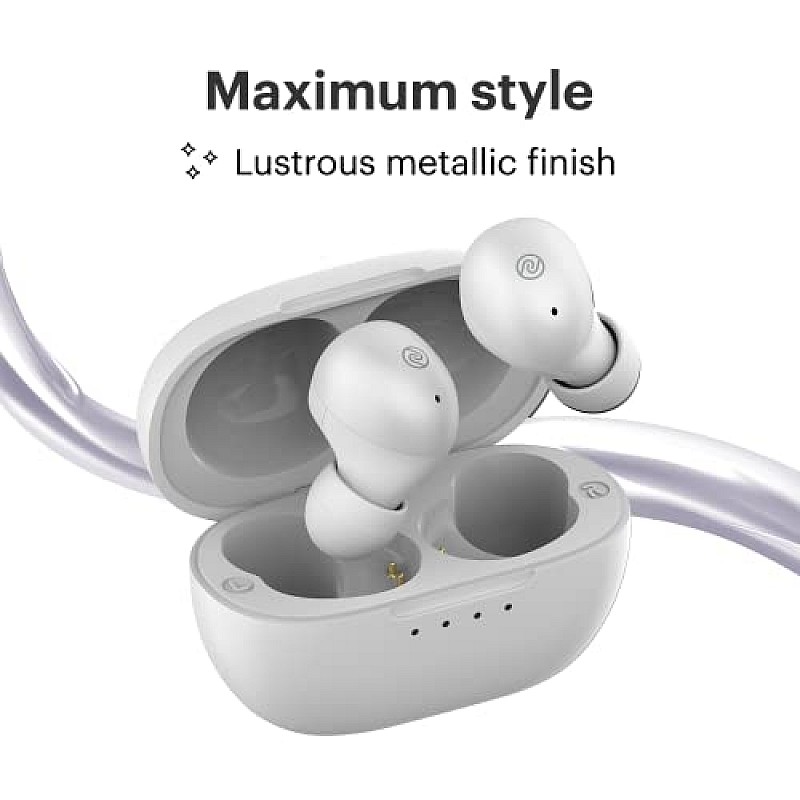 Noise Beads With 18hrs Of Playtime Hypersync Ipx5 And Bluetooth V5.1 Bluetooth Headset Grey Silver, True Wireless