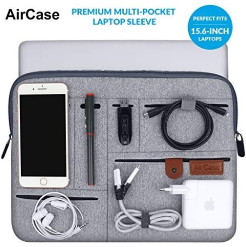 AirCase C74-15.6 Inch Protective Laptop Bag Sleeve Case Cover for Men and Women (Grey) AirCase C74-15.6 Inch Protective Laptop Bag Sleeve Case Cover for Men and Women (Grey)