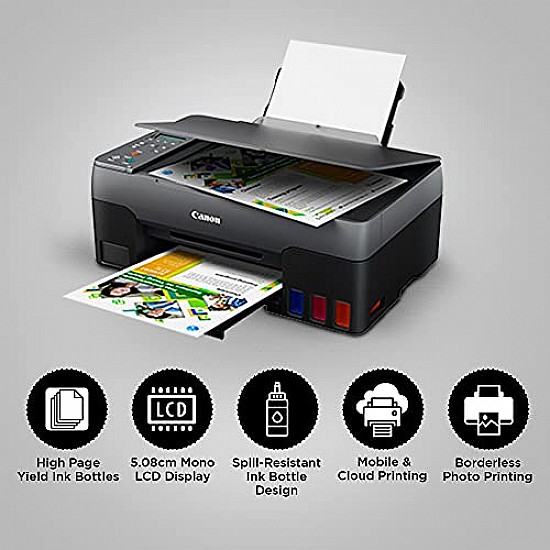 Canon PIXMA G3021 All-in-One Wi-Fi Ink Tank Colour Printer Black